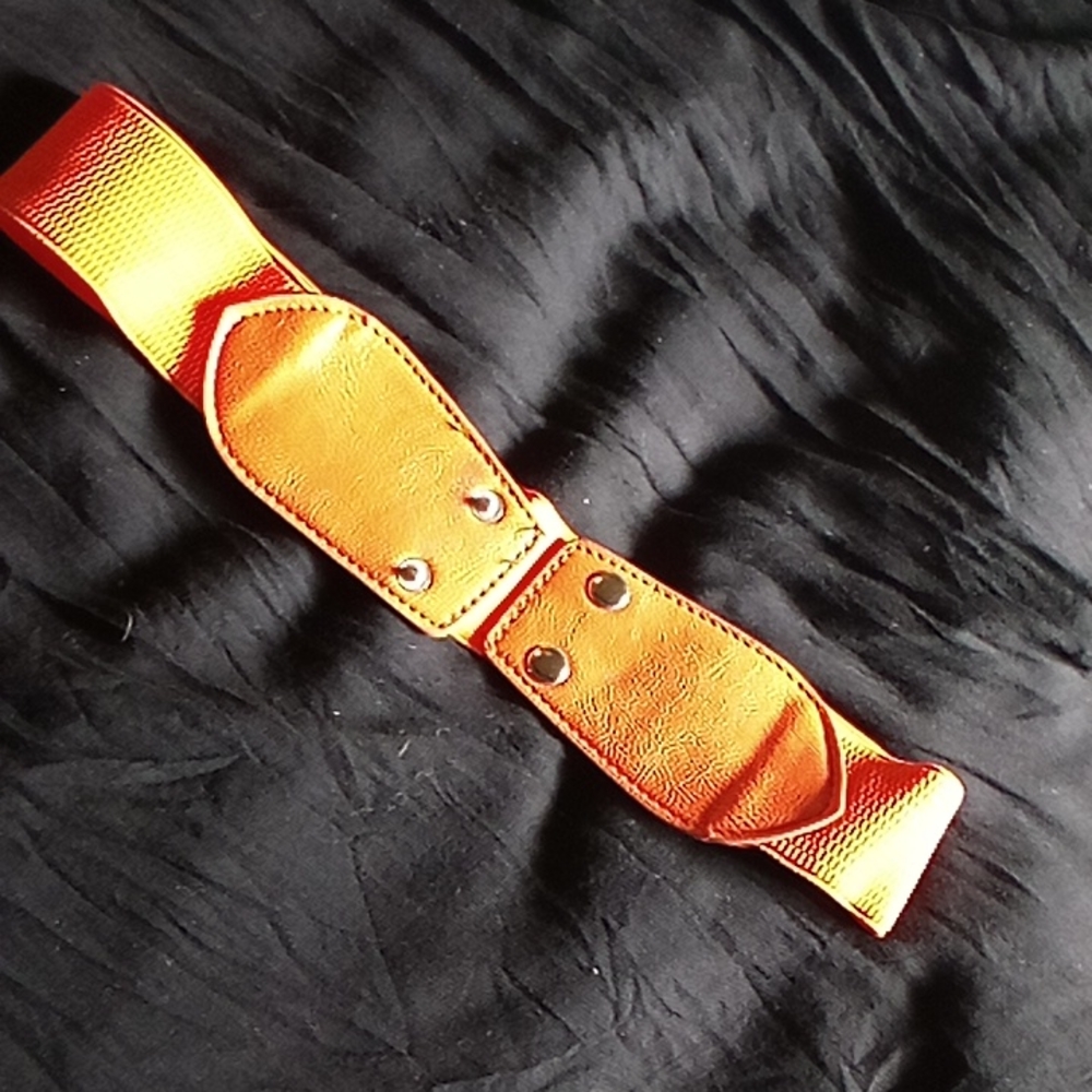 Orange Elastic Snap Belt